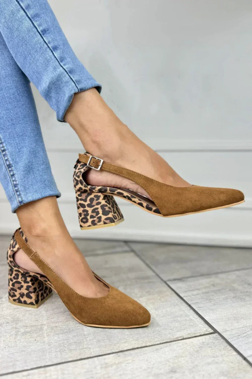 Camila | Women's Leopard Print Slingback Heels