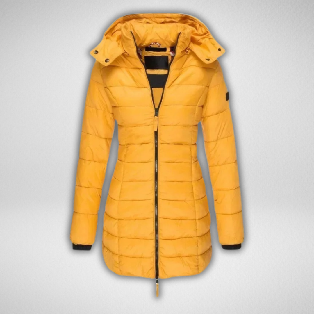 Essie | Women's Hooded Parka Coat Zip Front Winter