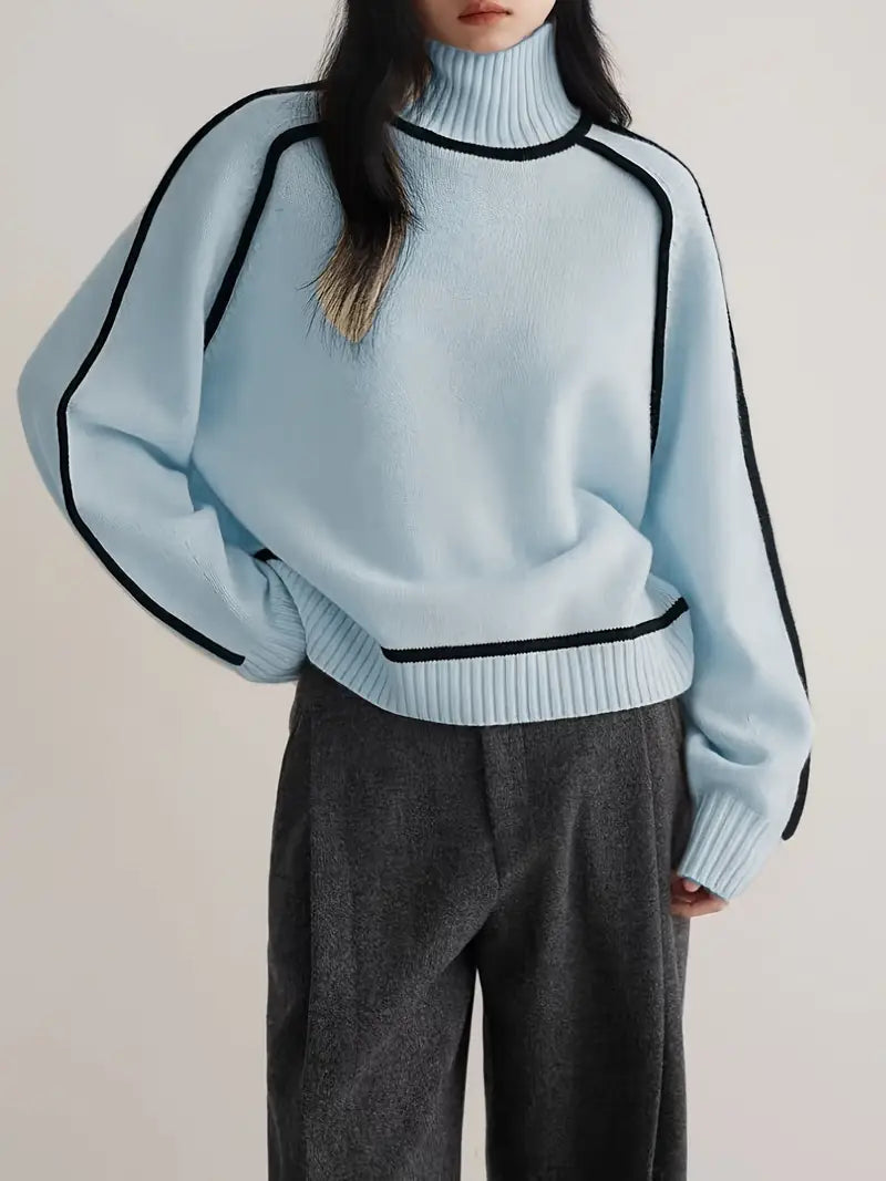 Donna | Women's Turtleneck Sweater – Relaxed Cozy Pullover