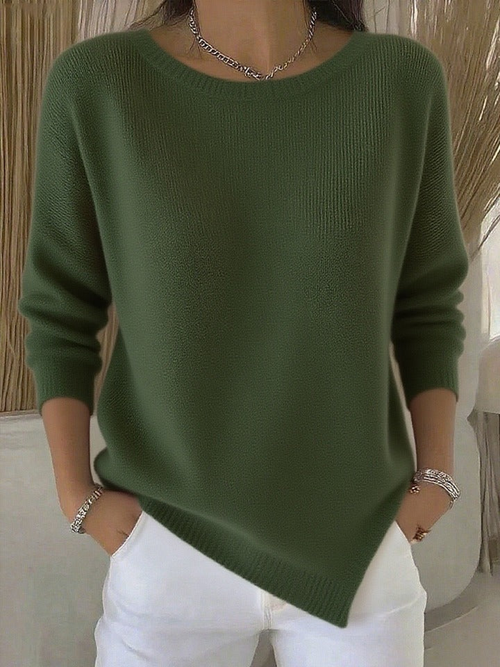 Khloe | Women's Crew Neck Pullover Sweater – Cozy Everyday Wear