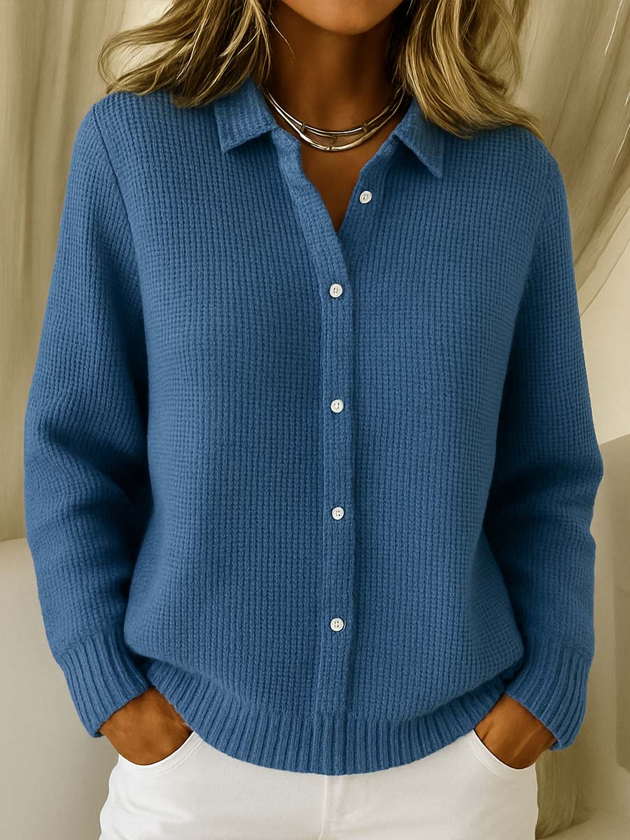 Fayla | Women's Long Cardigan Sweater – Button Front Layer