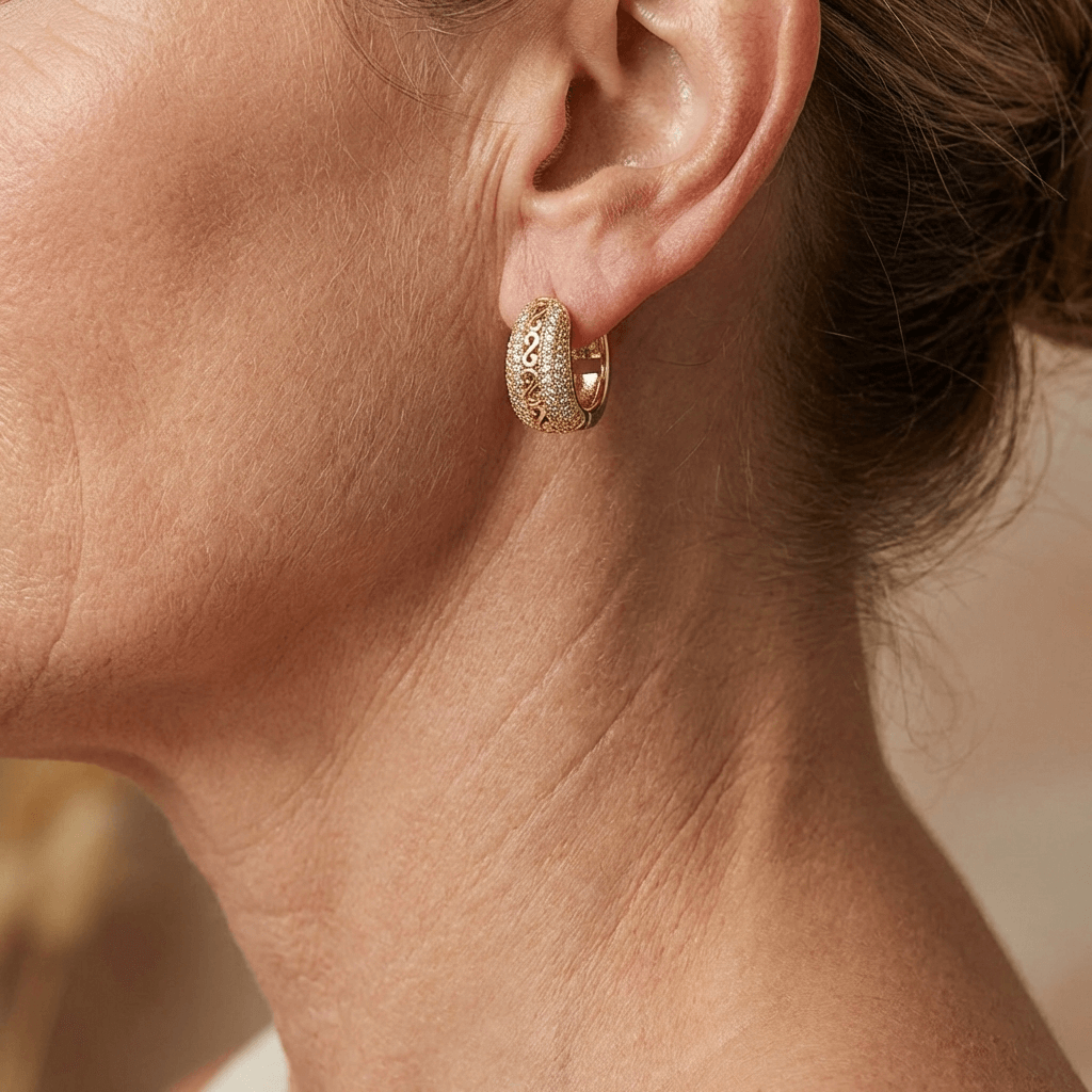 Gold Plated Bohemian Turquoise Bead Earrings 1