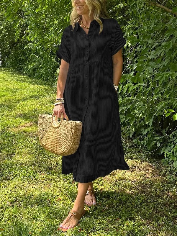 Ishka™ | Striped Shirt Dress 7