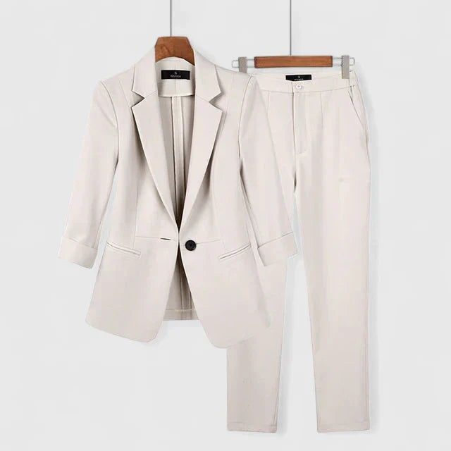 Nyvanna Women's Blazer Set - Relaxed-Fit Two Piece Set