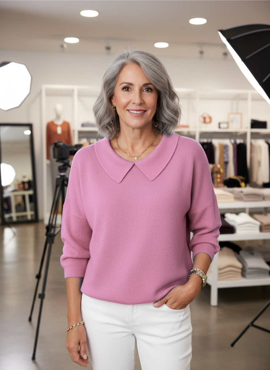 Beatrix | Women's Pullover Sweater – Relaxed Fit Everyday Knit