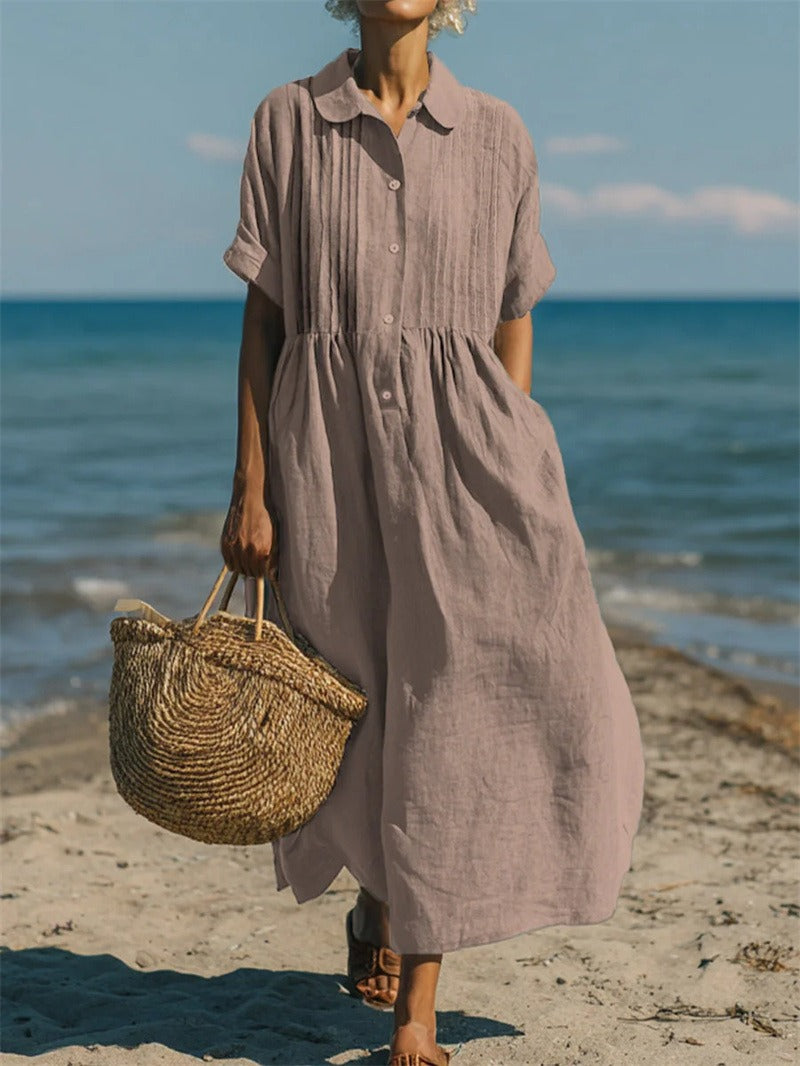 Sophia | White Midi Dress for Women, Elegant Summer Sundress 10