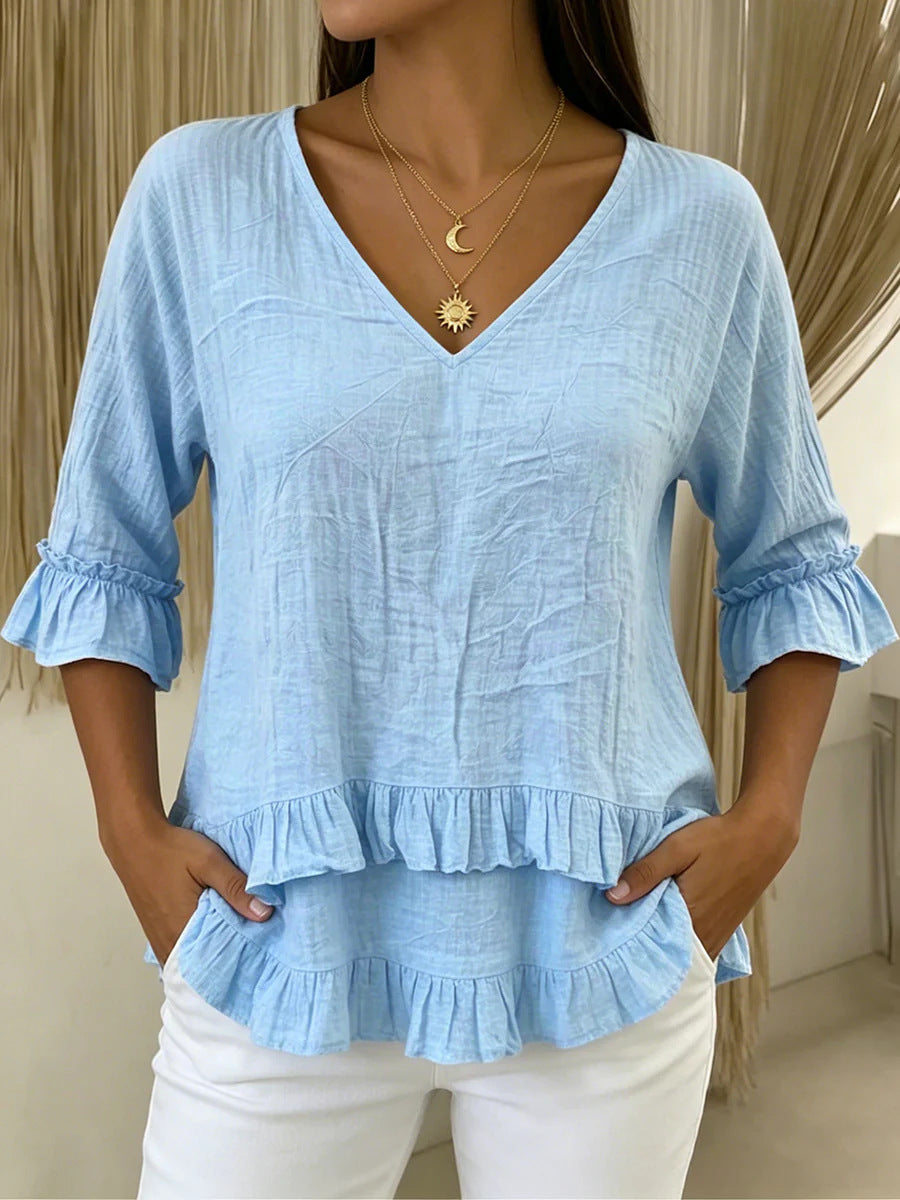 Sophia | Women's White Long Sleeve Blouse 6
