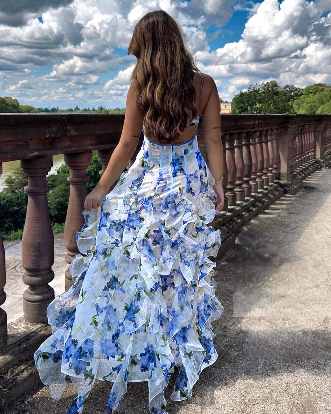 Uri™ | Ruffled Floral Midi Dress 3