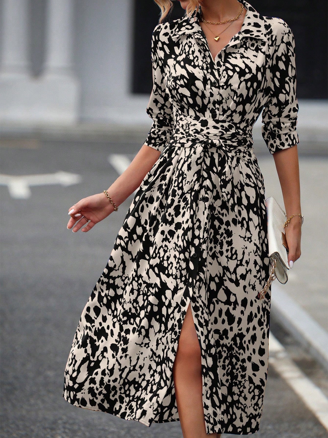 Zafira™ | Geometric Shirt Dress 9