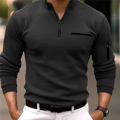 Marcus | Men's Zip Sweater with Pockets – Casual Everyday Layering