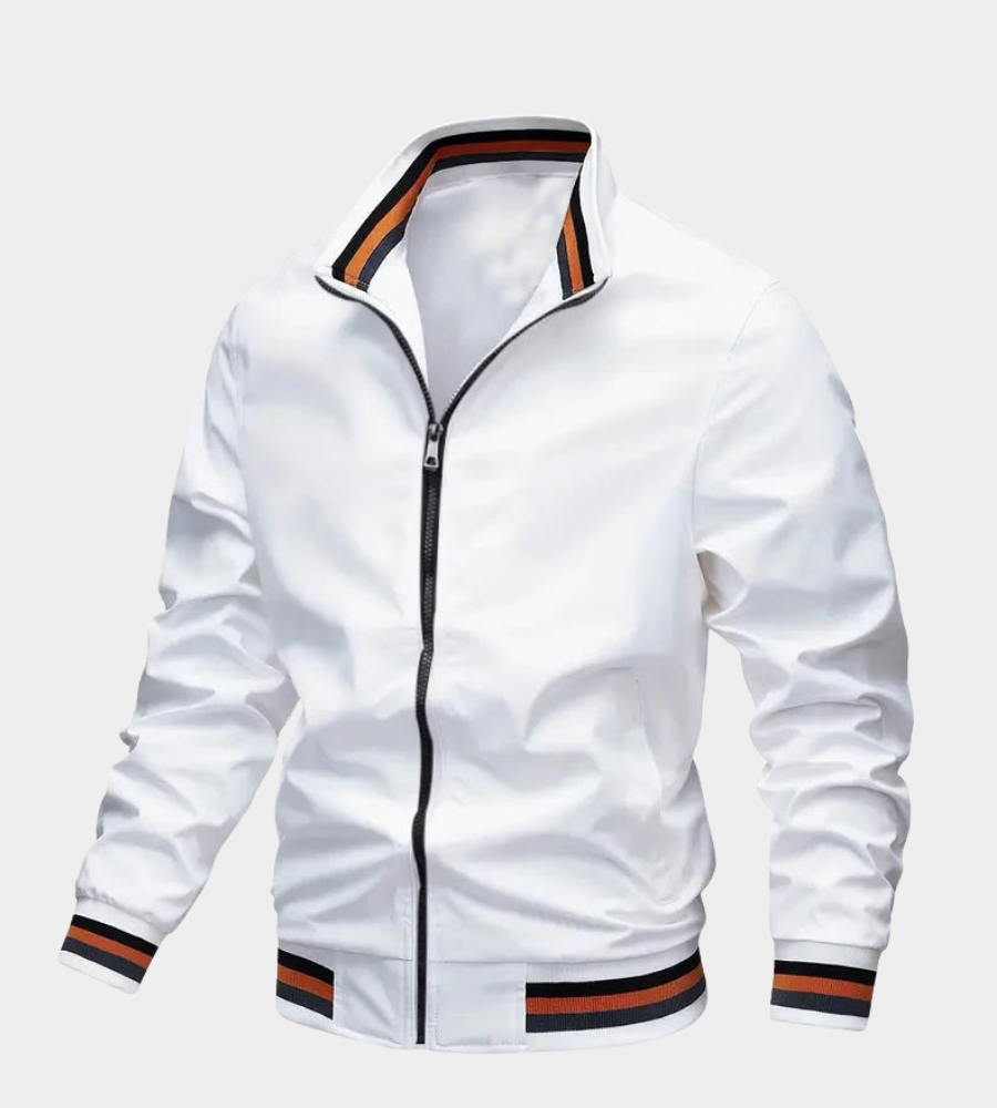 Liesbeth | Men's Bomber Jacket Relaxed-Fit Full-Zip Layering Coat
