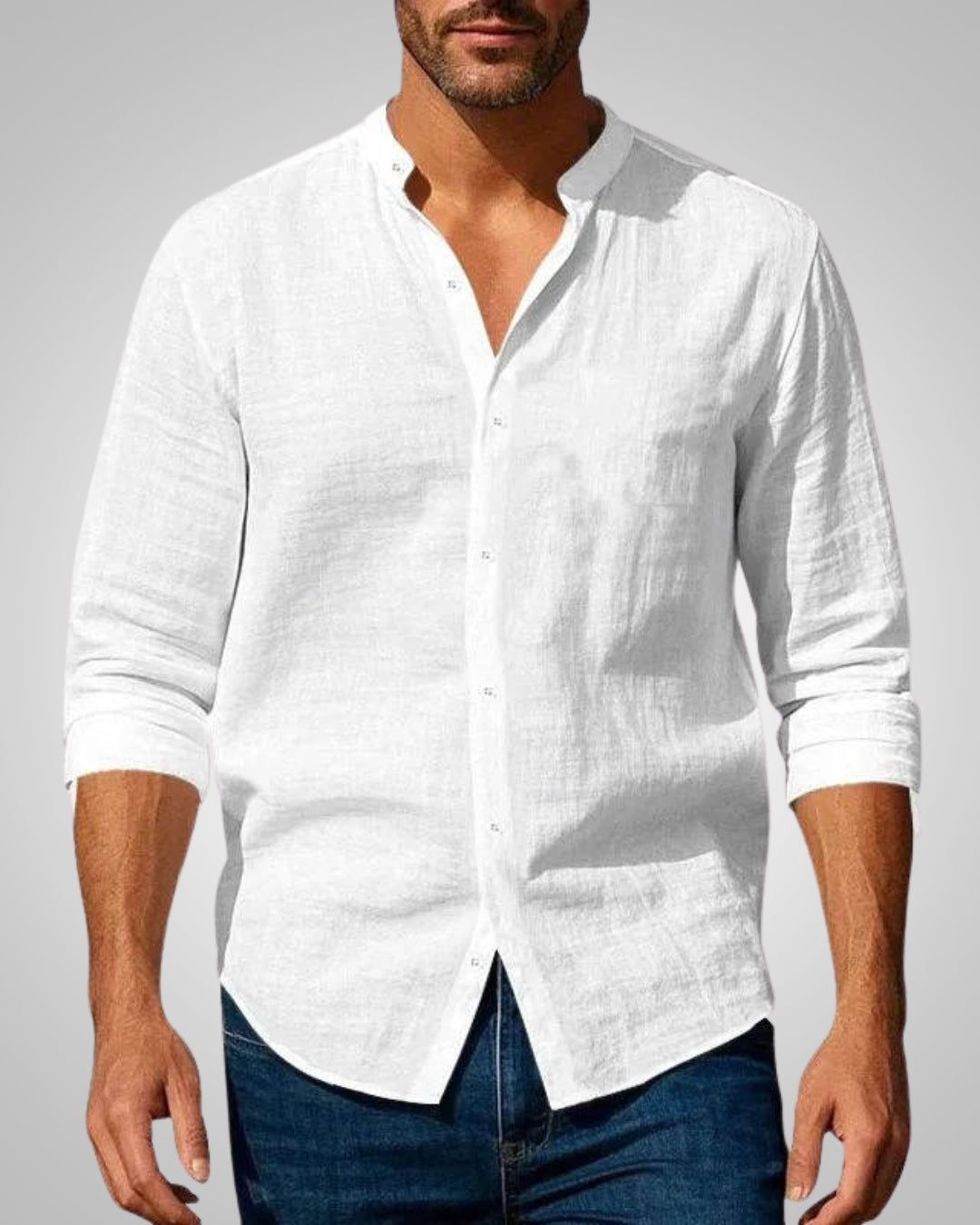 Theodore | Men's Slim-Fit Stand Collar Summer Shirt