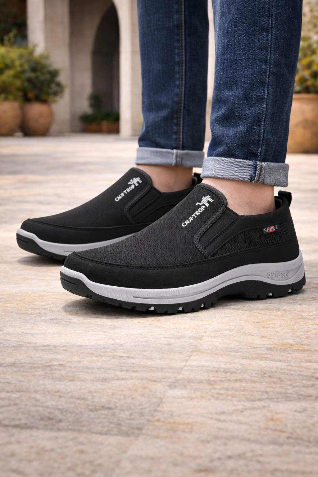 Karlijn | Men's Slip-On Sneakers Cushioned Comfort – Weekend Travel