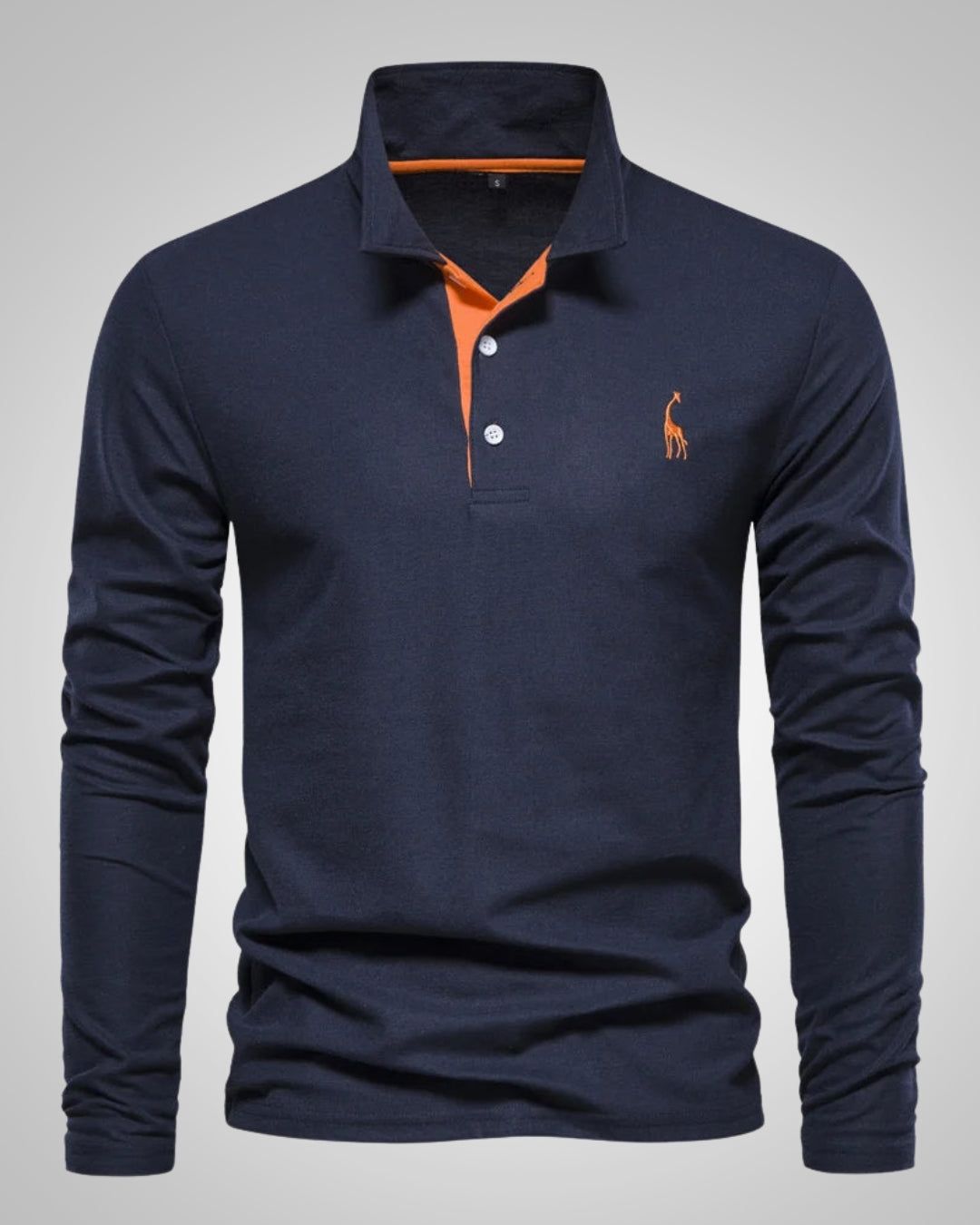 Evelien | Men's Long Sleeve Polo Shirt with Button Front