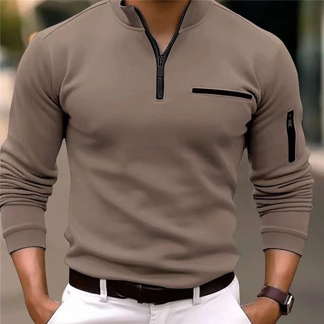 Marcus | Men's Zip Sweater with Pockets – Casual Everyday Layering