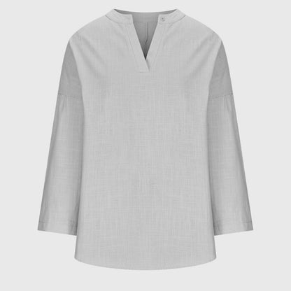 Lenara | Women's Flowy Long Sleeve Blouse – Beach & Casual Wear