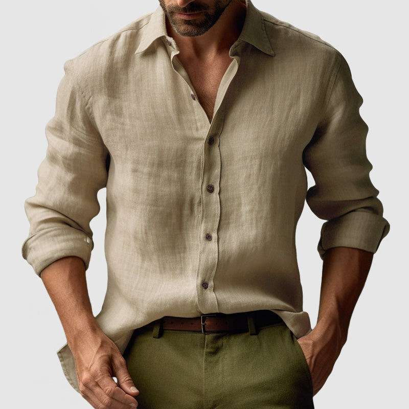 Lucas | Button-Down Collar Long Sleeve Shirt for Men