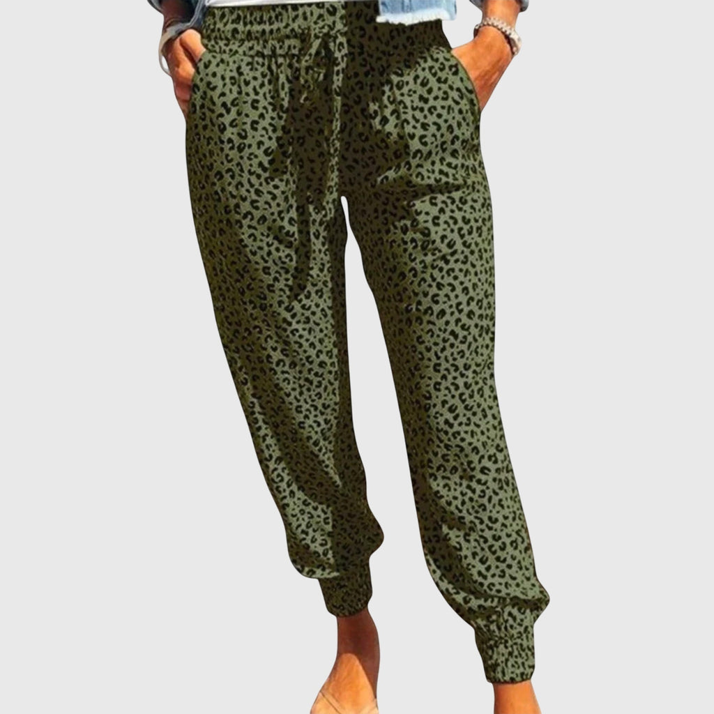 Feli | Women's Wide Leg Leopard Print Pants – Casual to Elegant