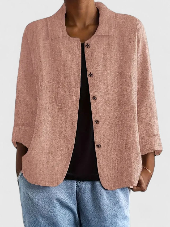 Claudine | Women's V-Neck Blouse Long Sleeve Elegant Top