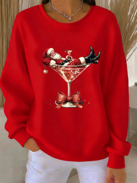 Nyvienne | Printed Christmas Sweater with Crew Neck for Women