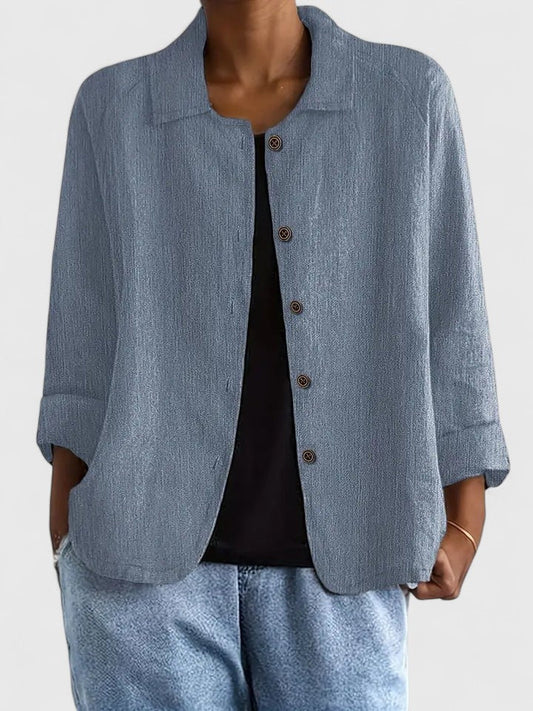 Claudine | Women's V-Neck Blouse Long Sleeve Elegant Top