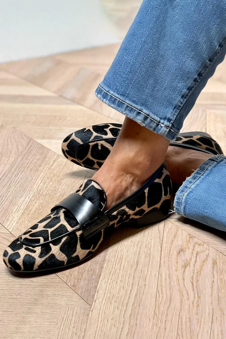Daphne | Women's Leopard Print Tassel Loafers Slip-On