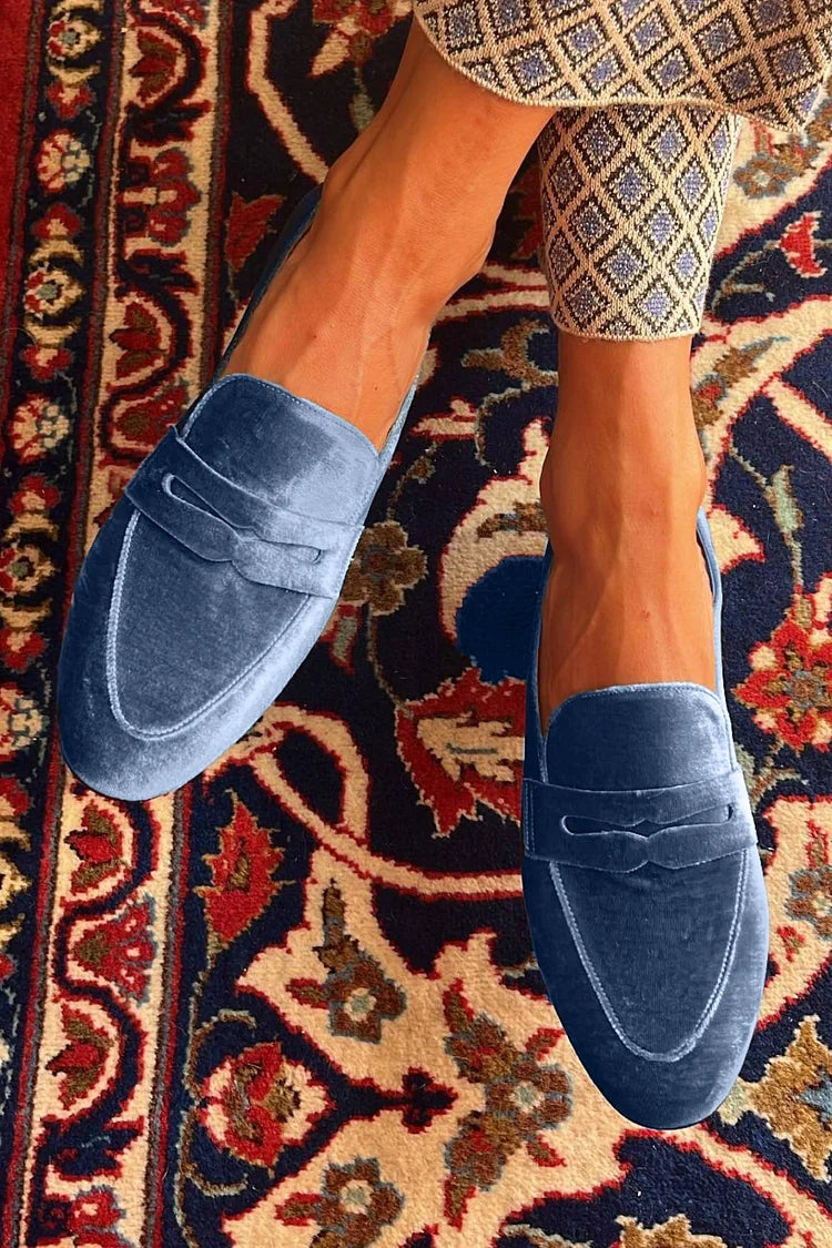 Ingrid | Women's Slip-On Loafers Pointed Toe Plush Sheen