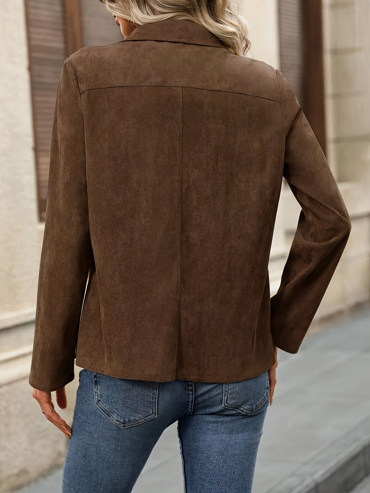 Christel | Open-Front Waterfall Lapel Blazer Jacket for Women