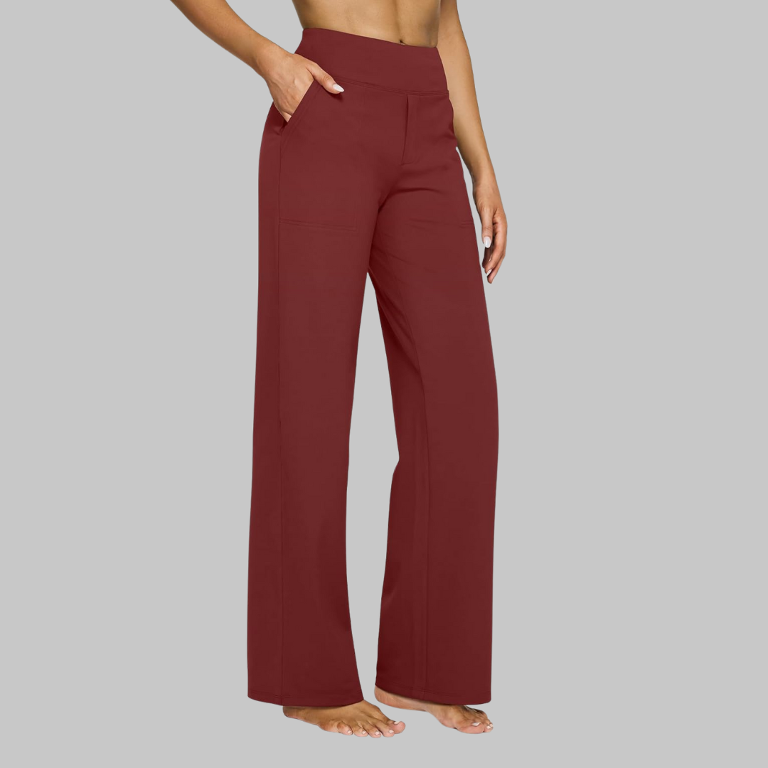 Helga | High-Waist Wide Leg Pants with Pockets for Women