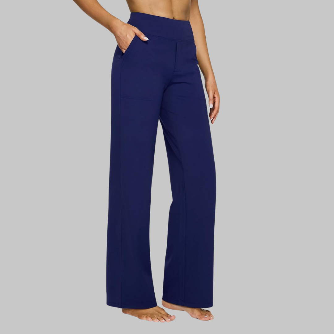 Helga | High-Waist Wide Leg Pants with Pockets for Women