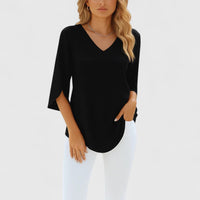 Elionara | Women's Elegant V-Neck Long Sleeve Blouse