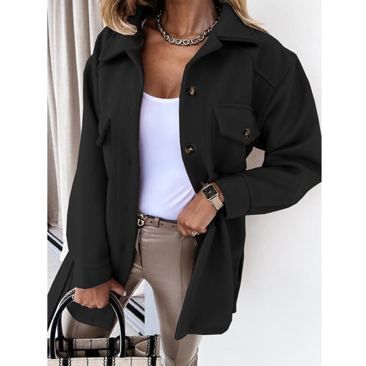 Cordelia | Notch-Lapel Trench Coat with Button-Front for Women
