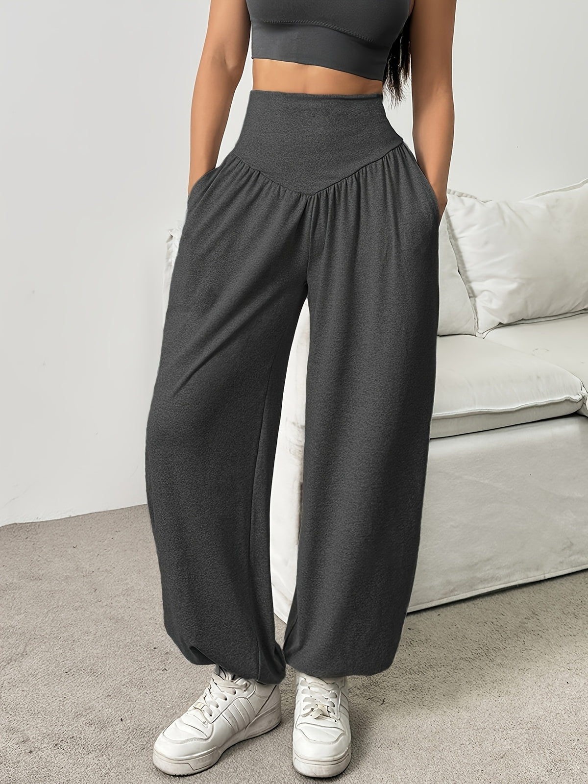 Meret | High-Waist Wide-Leg Sweatpants with Pockets for Women