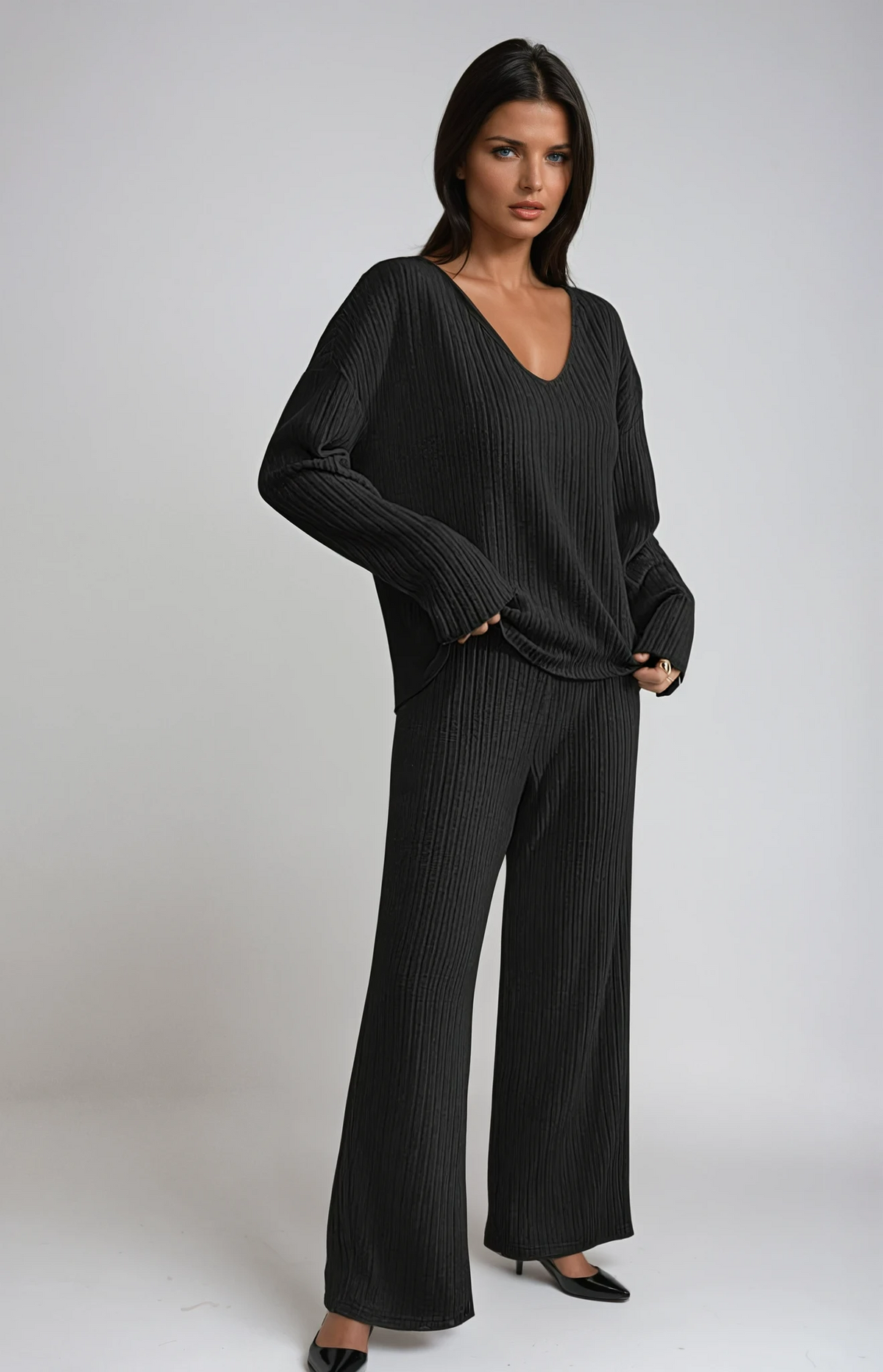 Annegunn | Ribbed Knit Lounge Set for Women