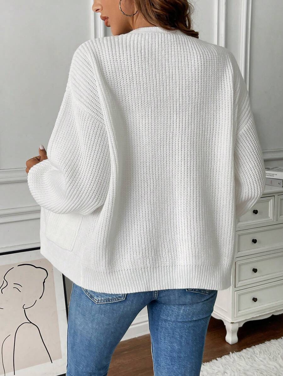 Marlowe | Ribbed Cropped Cardigan with Pockets for Women