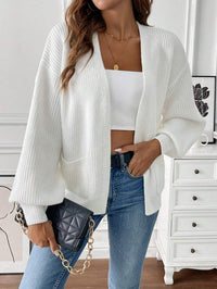 Marlowe | Ribbed Cropped Cardigan with Pockets for Women