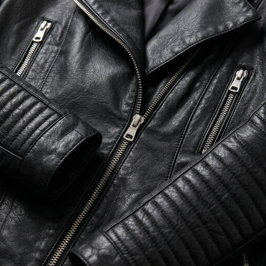 Rosamund | Leather Jacket with Notch Lapel for Women