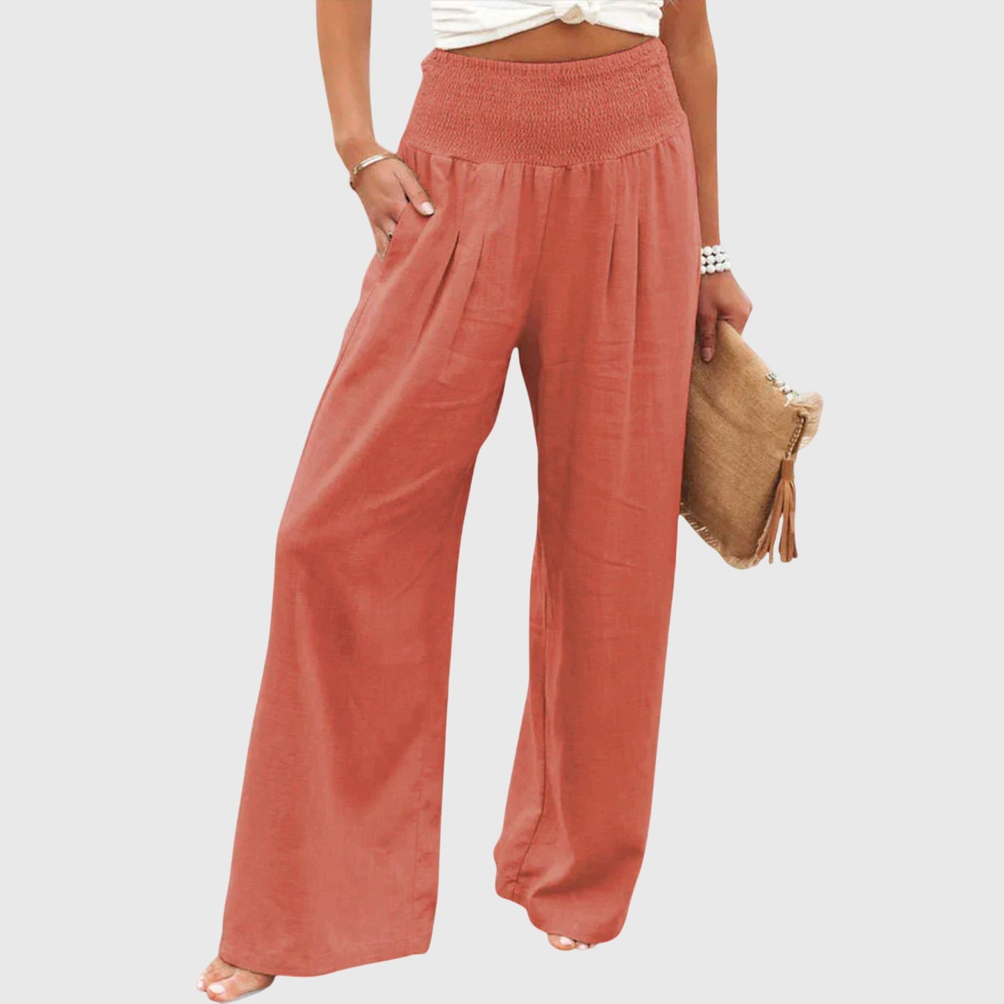 Julie | Women's Wide Leg Flowy Palazzo Pants – Elegant Everyday