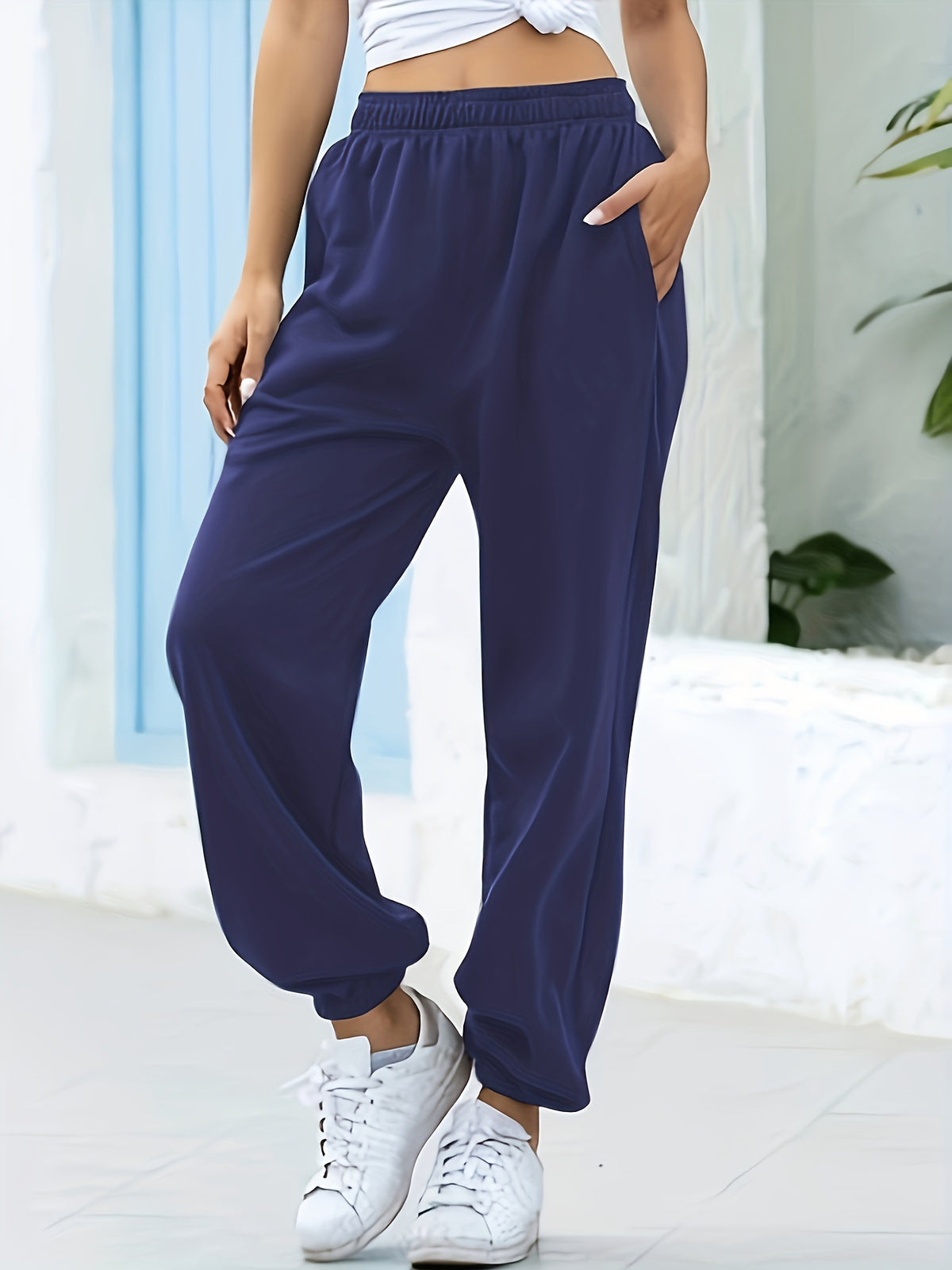 Elisa Wide-Leg High-Waist Sweatpants with Pockets for Women