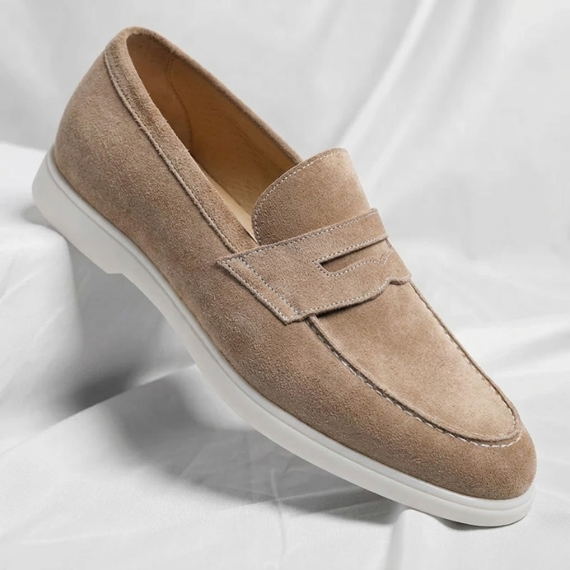 Ruben | Penny Strap Suede Loafers for Men