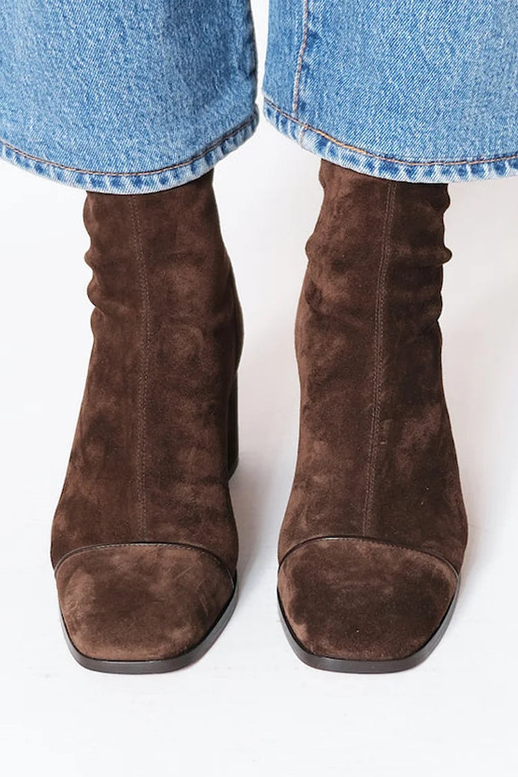 Merle | Women's Square Toe Heeled Boots for Daytime Plans