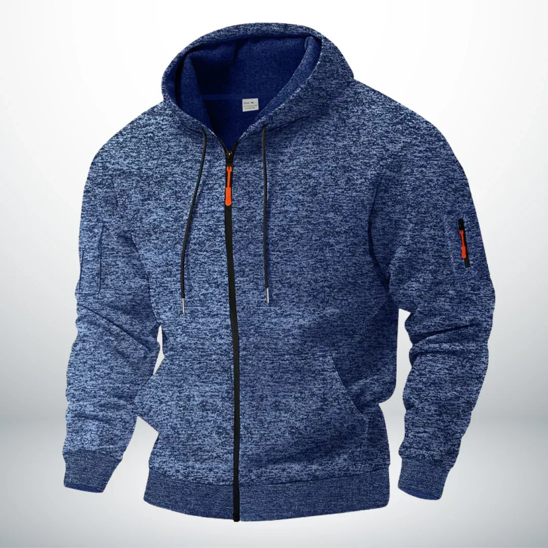 Nils | Zip-Up Fleece Jacket with Stand Collar for Men