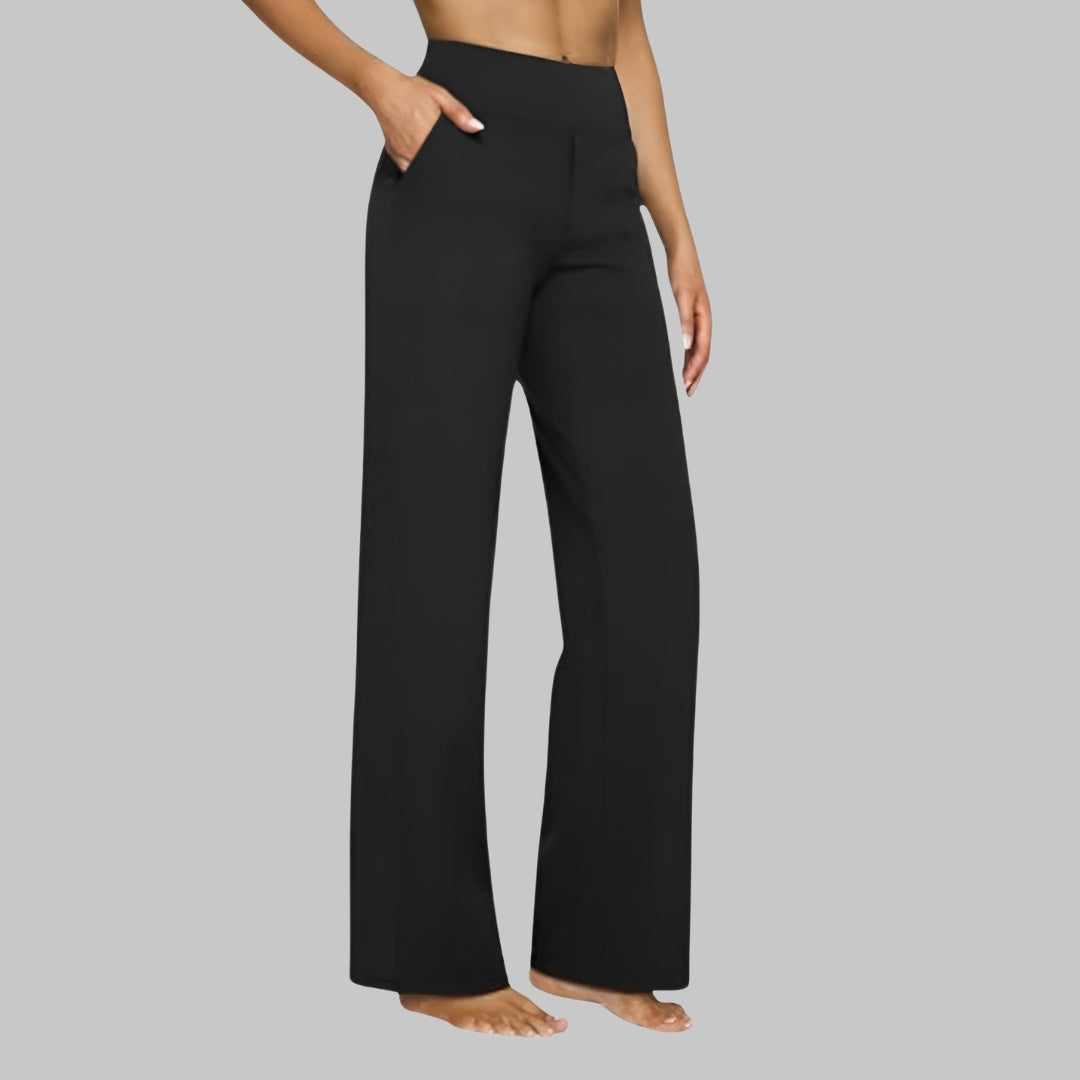 Helga | High-Waist Wide Leg Pants with Pockets for Women