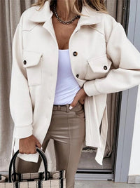 Cordelia | Notch-Lapel Trench Coat with Button-Front for Women