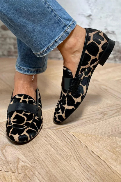 Daphne | Women's Leopard Print Tassel Loafers Slip-On
