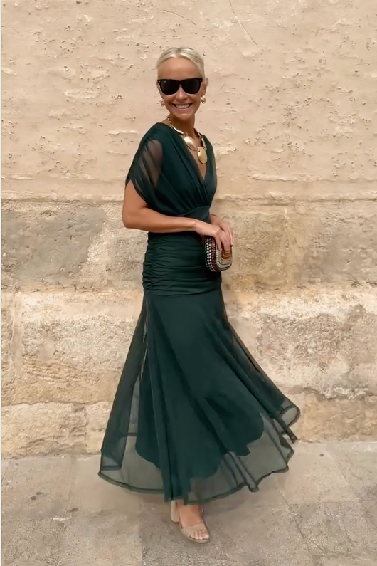 Arielle | Women's Elegant Flowy Midi Dress – Brunch to Evening