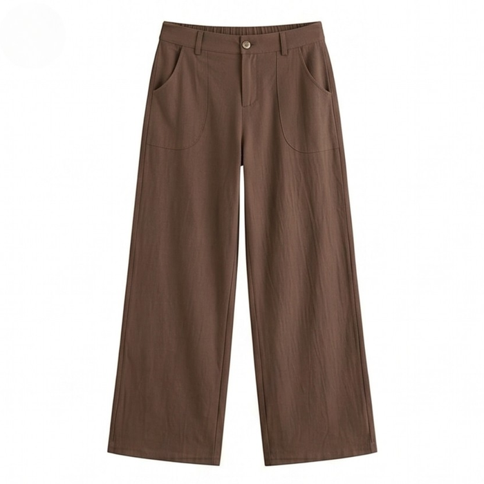 Toril | High-Waisted Wide Leg Pants with Front Pockets for Women