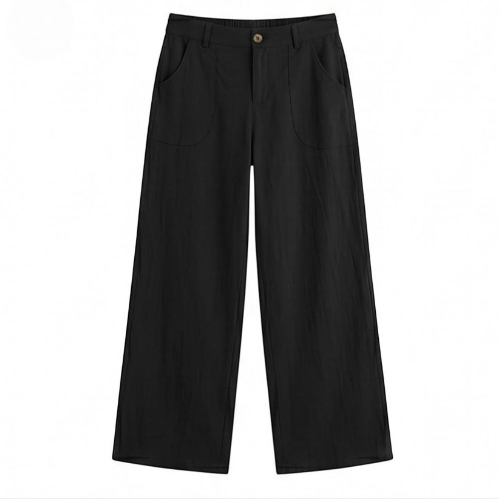 Toril | High-Waisted Wide Leg Pants with Front Pockets for Women