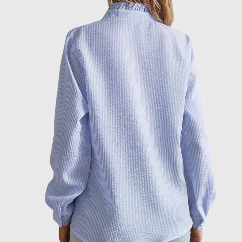 Kaitlyn | Women's Elegant V-Neck Blouse – Dressy Work Style