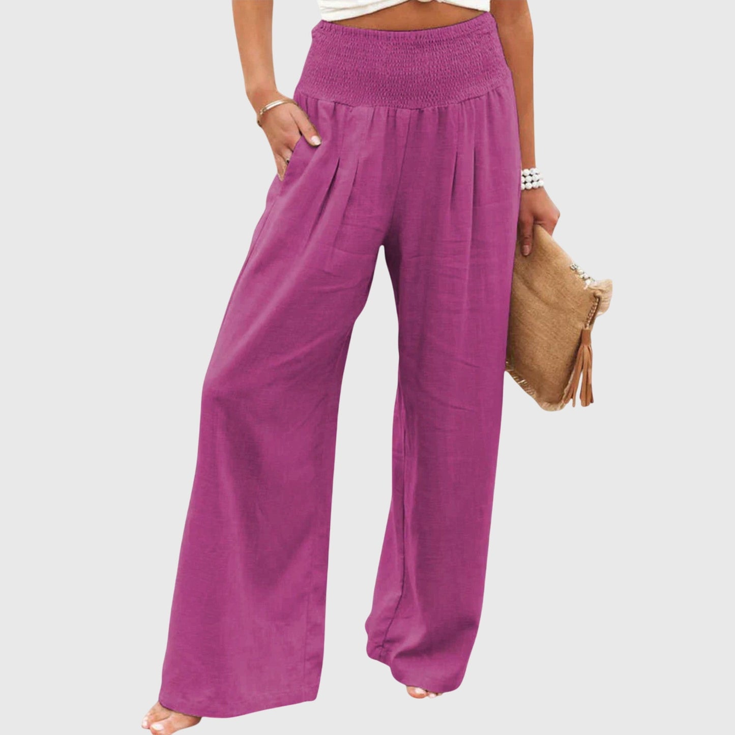 Julie | Women's Wide Leg Flowy Palazzo Pants – Elegant Everyday